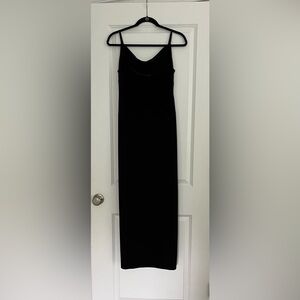 Ann Taylor LOFT Black Velvet Evening Dress